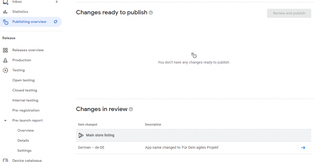 Manage Publishing Overview In Review